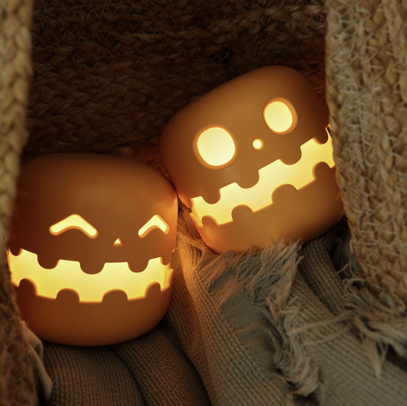 Lampe Citrouille Magique – Veilleuse Halloween Tactile Sans Fil